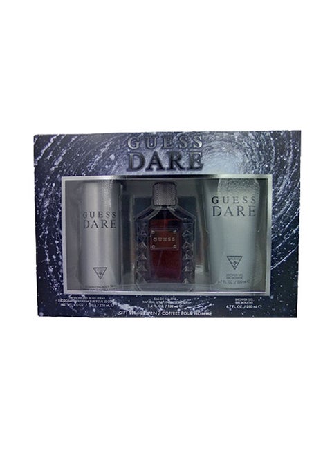 Guess Dare Men Set Edt 100Ml+ 200Ml Sg+ 226Ml Body Spray (New)