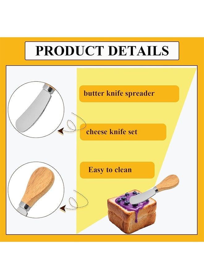 4 Pcs Butter Knife Spreader, Cheese Knife Set Cake Knifes Durable Stainless Steel Butter Knives, Multi-Function Cheese Knives Set Smooth Spreading for Butters, Ideal for Pastry, Sandwich Jam - Image 3