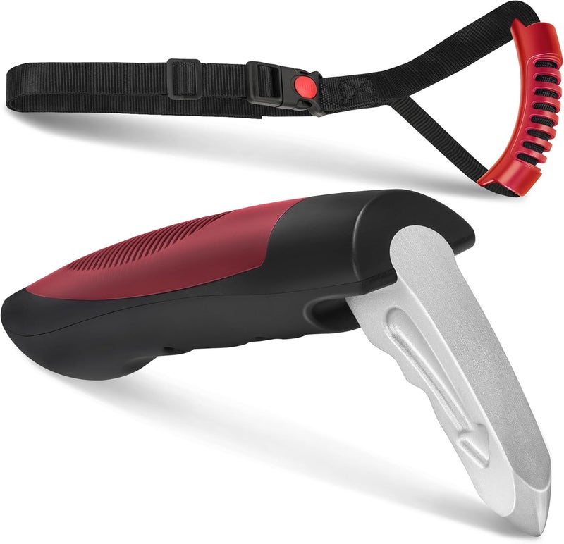 Milifox Car Support Assist Handle - Portable Vehicle Grip Latch Handles for Elderly, 2 Pack (Red)