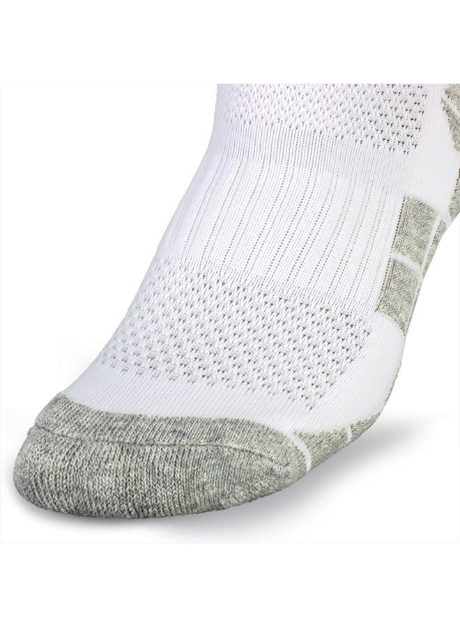 CWVLC Men's Soccer Softball Socks 5 Pairs, Baseball Sport, Football Team Athletic Socks, Knee High Long Tube Cotton Arch Ankle Compression Socks, White, X-Large - Image 2