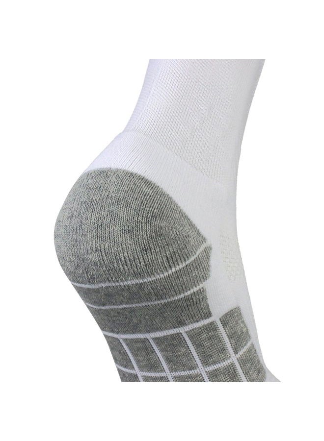 CWVLC Men's Soccer Softball Socks 5 Pairs, Baseball Sport, Football Team Athletic Socks, Knee High Long Tube Cotton Arch Ankle Compression Socks, White, X-Large - Image 5
