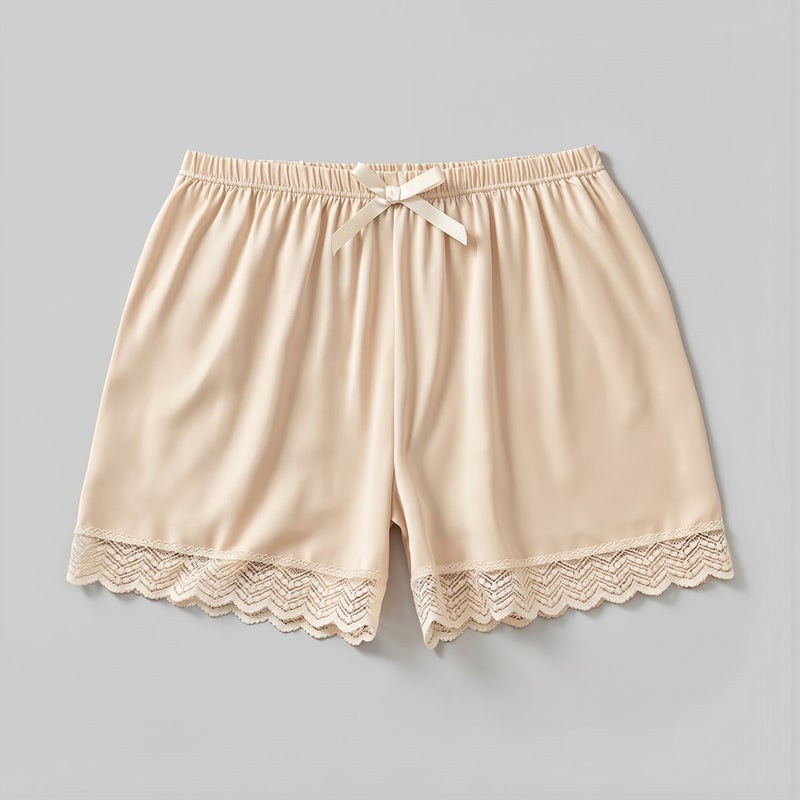 Women Anti Exposure Safety Shorts For Under Skirt Lace Loungewear Ice Silk 80-125lbs - Image 4