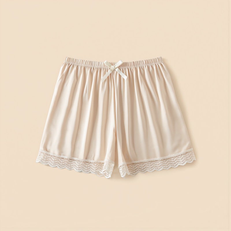 Women Anti Exposure Safety Shorts For Under Skirt Lace Loungewear Ice Silk 80-125lbs - Image 3