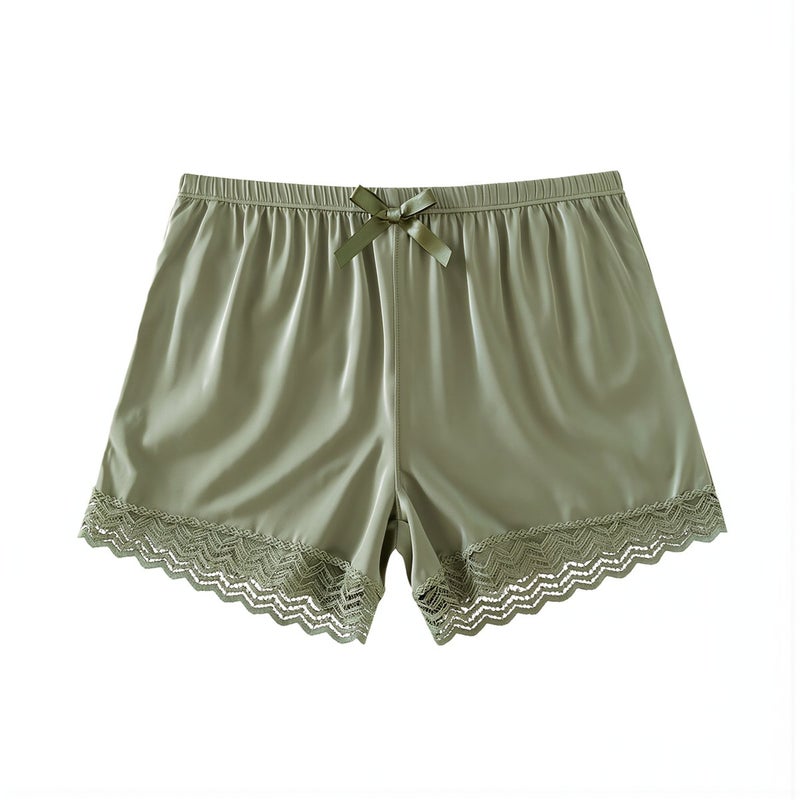 Women Anti Exposure Safety Shorts For Under Skirt Lace Loungewear Ice Silk 80-125lbs - Image 1