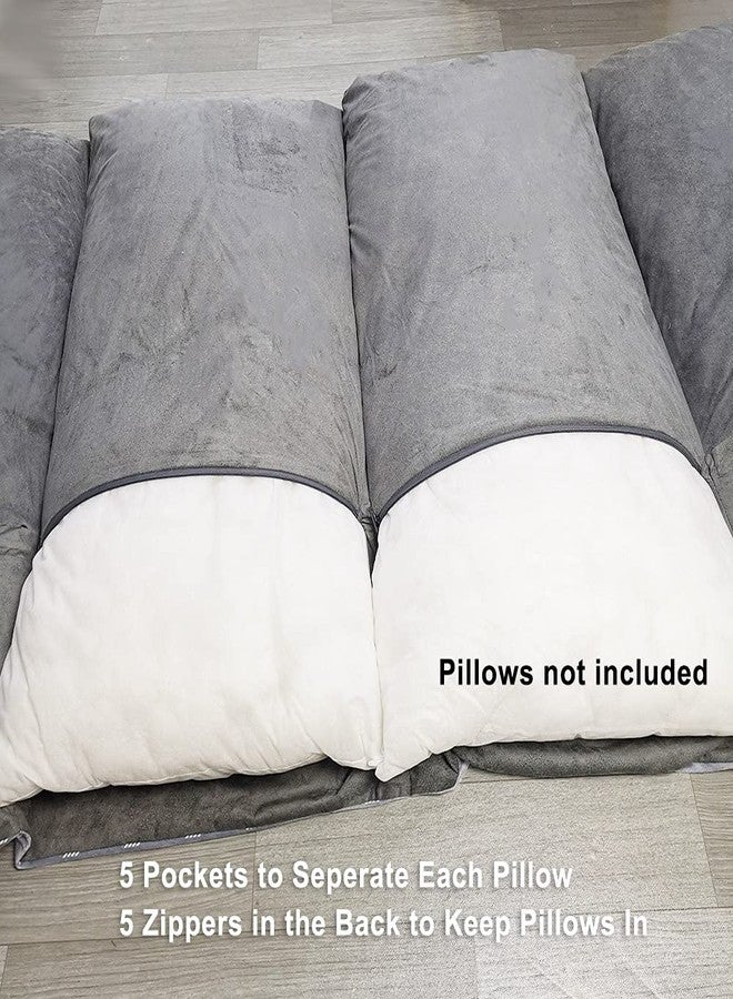 ICOPUCA Floor Lounger Pillow casing for boy Girl, Soft Minky Plush, Cover/Sleeve/Casing ONLY! Perfect Reading and Watching TV Cushion - Excellent for Sleepovers, King Size; - Image 5