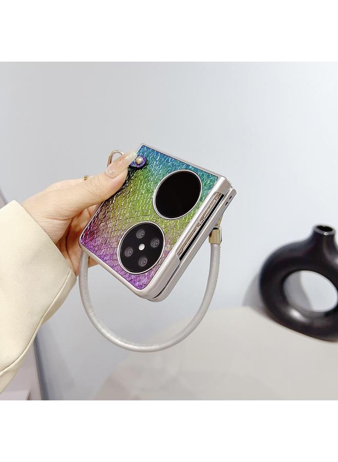 Zaboon Case For Huawei Pocket 2 Kirin Pattern Full Coverage Phone Case with Wrist Strap - Image 4