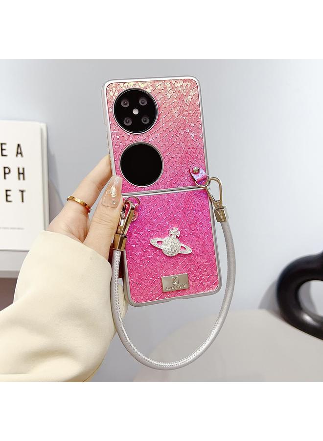 Zaboon Case For Huawei Pocket 2 Kirin Pattern Full Coverage Phone Case with Wrist Strap - Image 2