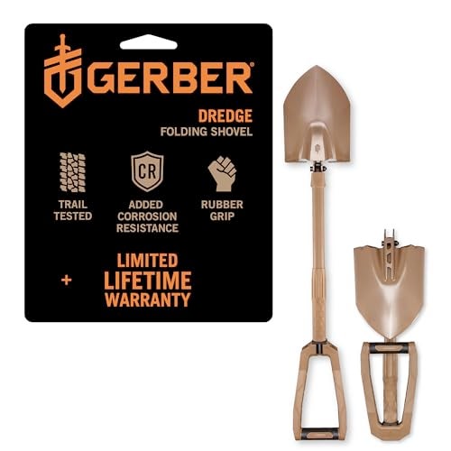 Gerber Gear Dredge - Portable Folding Shovel - Lightweight Steel Shovel for Camping, Survival & Hiking - Coyote Brown - Image 1