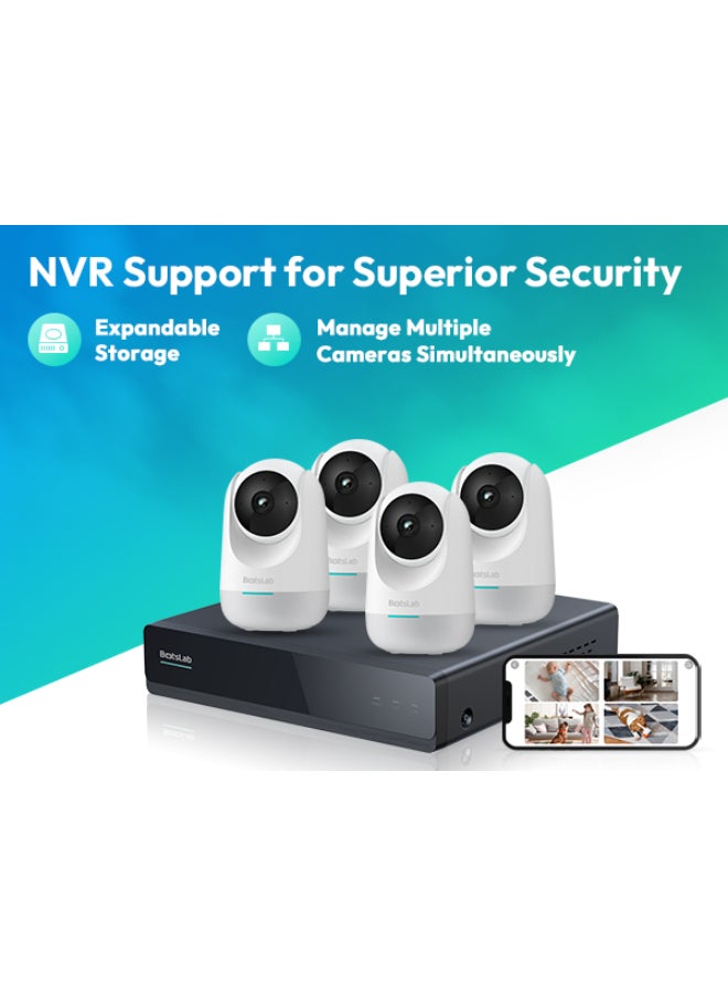Botslab - C212 – 3MP Smart Security Camera with 1080p HD Video, Motion Detection, Two-Way Audio, Night Vision & Cloud Storage for Home & Office Surveillance - Image 1