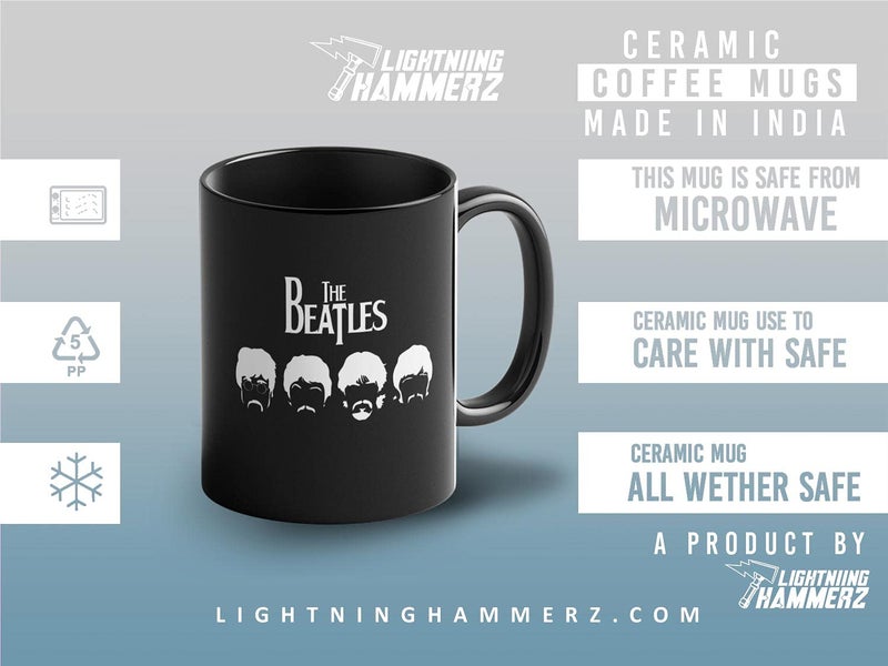 Lightning Hammerz The Beatles Coffee Mug with Print Rock Band Printed Mug Gift for Friends 330ml Microwave Dishwasher Safe - Image 5