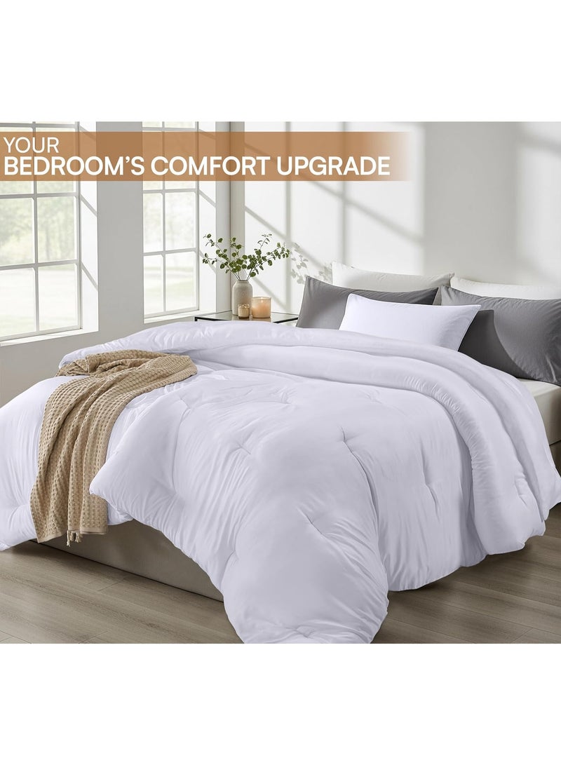 Utopia Bedding All Season Down Alternative Quilted Twin/Twin XL Comforter - Duvet Insert with Corner Tabs - Machine Washable - Bed Comforter - White - Image 4
