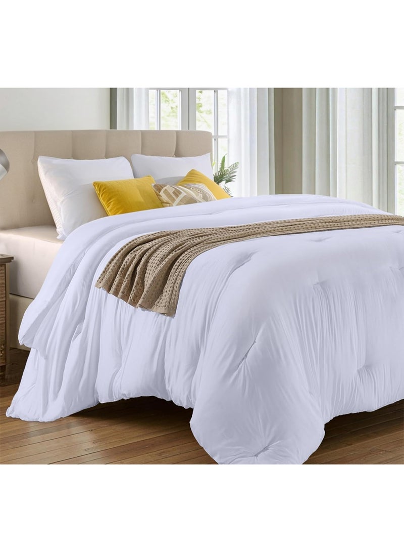 Utopia Bedding All Season Down Alternative Quilted Twin/Twin XL Comforter - Duvet Insert with Corner Tabs - Machine Washable - Bed Comforter - White - Image 1
