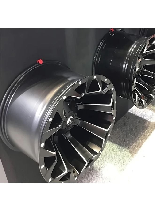 حامل عجلة السيارة المعدني المعلق على الحائط لحامل عرض الإطارات - Image 5