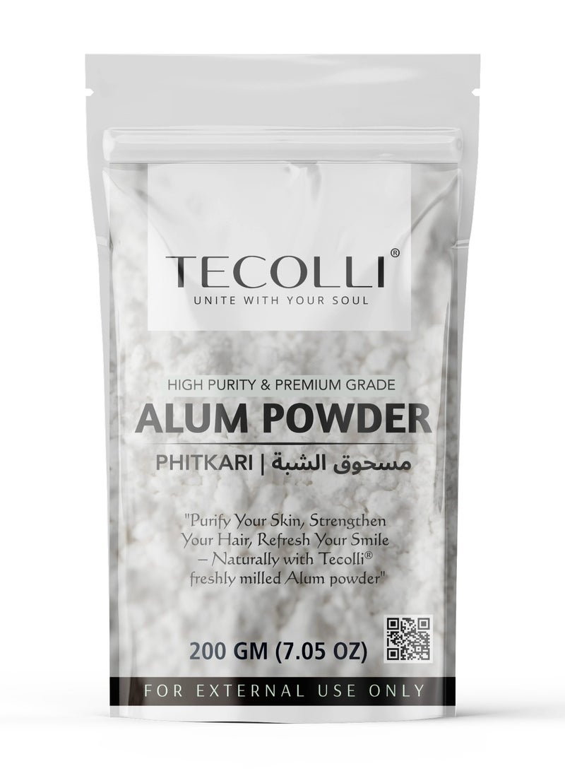 Pure Alum Powder | (Phitkari) Natural Skin Tightening, Anti-acne & Pore Reduction | For Skin Care | 200gm