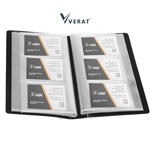 VERAT Business Card Holder, 120 Pockets for 240 Cards Business Card Holder | Debit/Credit/Business/Visiting Name ID Card Holder Card Organizer Professional (Black Card Holder, 1PCS Card Holder) - Image 4