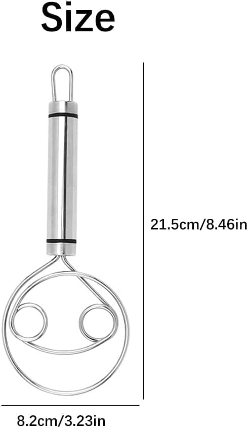 KARIHA KARIHA Atta Kneader Dough Maker with Stainless Steel Food Processor Roti Atta Blender Beater Manual Flour Mixer for Egg Bread Cake Pastry Pizza Dough Pack of 1 - Image 2
