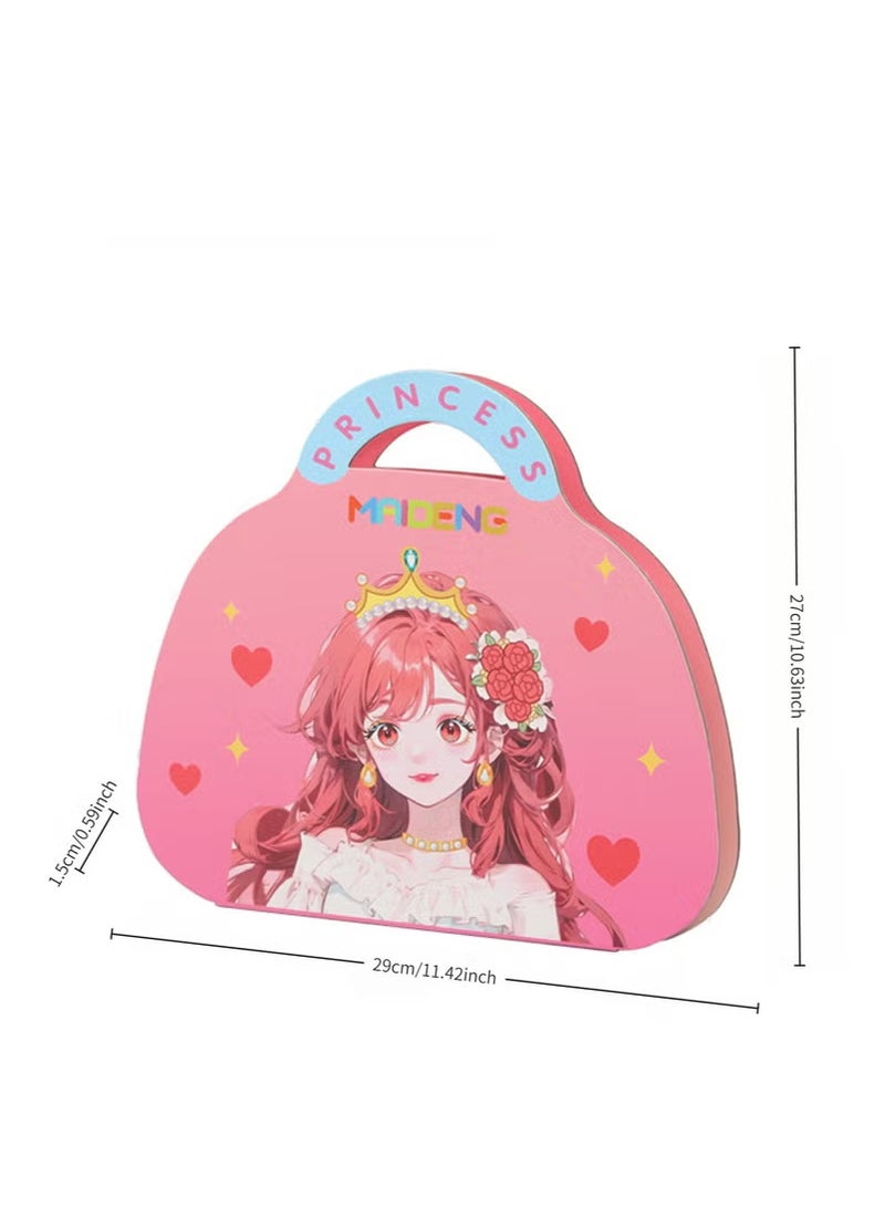 TFIXOL Art Craft Activity for Kids, Paper Craft Kits - Paper Makeup DIY Girls Toy Kit with Diamond Painting & Princess Dress Up Set, Birthday Party Gift for Girls - Image 5