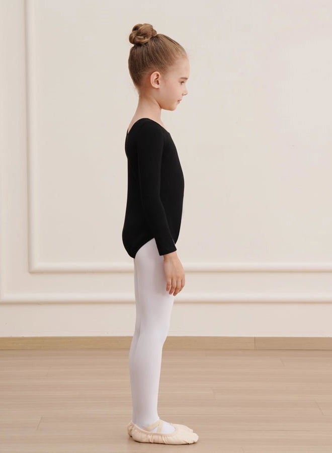 WEGETIT Long Sleeve Black Leotard for Girls Gymnastics Leotards Toddler Dance Ballet Bodysuit (Black,8-10Years) - Image 5
