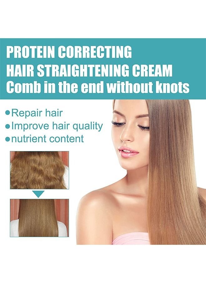EELHOE - New Upgrade Protein Correcting Hair Straightening Cream - Silk & Gloss Hair Straightening Cream, Nourishing Fast Smoothing Collagen Hair Straightener Cream for All Hair Types - Image 1