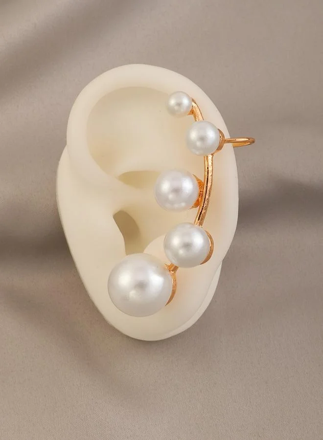 Take Two Faux Pearl Ear Clip Earrings