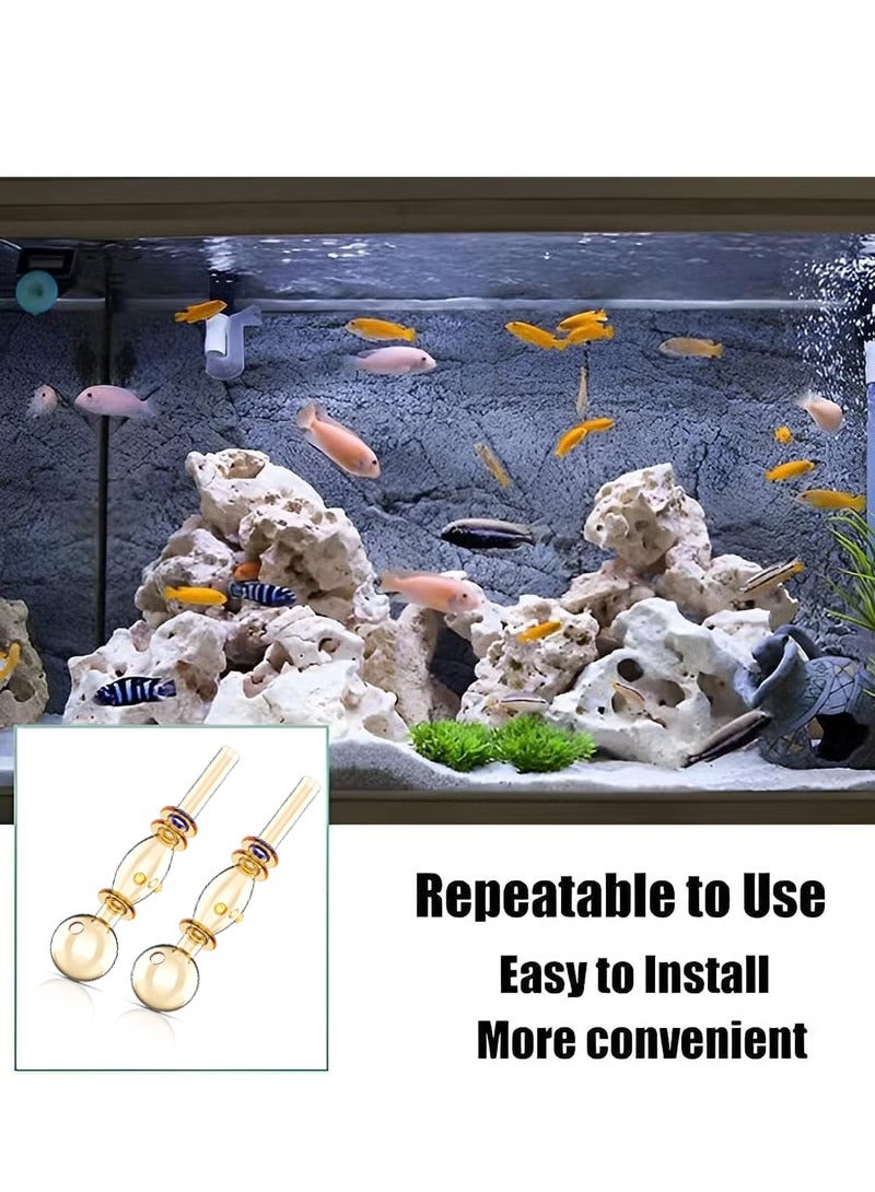 قطعتان من أنابيب التدفق الصغيرة الزجاجية، أنبوب تدفق مضخة المياه، أنبوب فلتر حوض السمك - Image 3