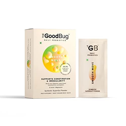 The Good Bug Smooth Move SuperGut Powder|1 Billion CFU of Clinically Proven Strains| Pre + Probiotic + Nutrients|Eases Constipation|Helps Regularise Bowel Movements|30 Days Pack, 30 grams - Image 1