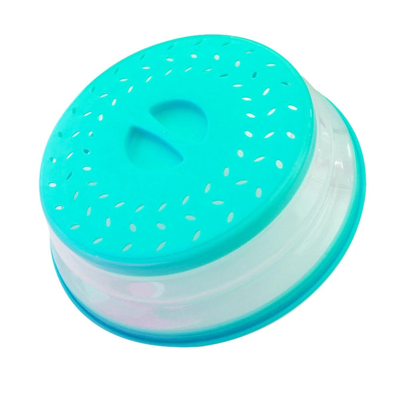 JYYHSF Collapsible Microwave Splatter Cover, 10.5 Inch, Microwave Plate Cover With Steam Vent (Sky blue) - Image 1