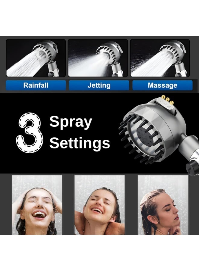 Filtered Handheld Shower Head, High Pressure with 3 Spray Modes, Includes Filters for Chlorine Removal - Image 2