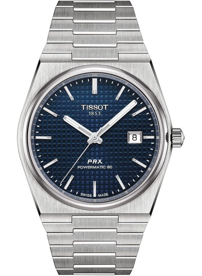TISSOT Men's PRX Swiss Automatic Dress Watch with Stainless Steel Strap T137.407.11.041.00 - Image 1