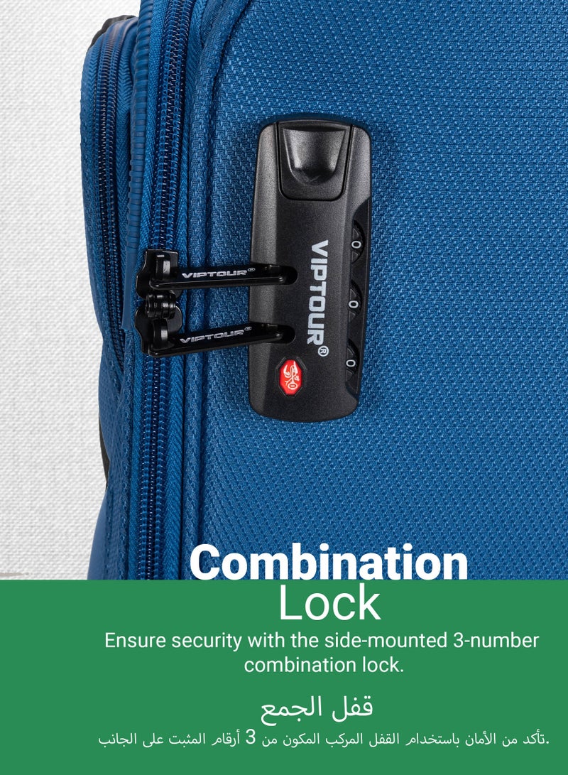 VIPTOUR Lightweight Single Piece Luggage 20 Inch Trolley Bag With 4 Spinner Wheels - Image 3