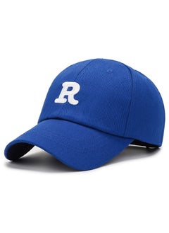 R-Logo Snapback Cap Unisex Korean Style Sapphire Blue