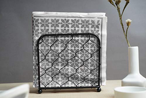 GoCraft Chicken Wire Napkin Holder – Rustic Farmhouse Black Finish, Durable & Stylish Napkin Holder for Kitchen, Dining Table, Countertop, Home Décor, Vintage Design, Functional Organizer - Image 4