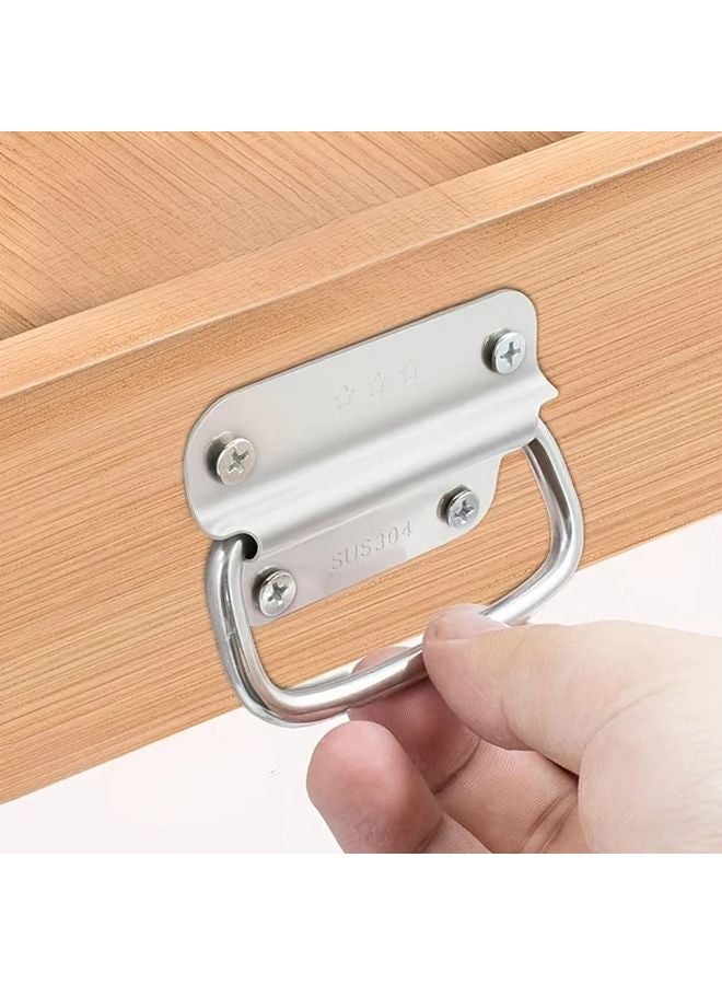 4 Piece Large SUS304 Stainless Steel Folding Pull Handle For Cabinet Drawer Box - Image 4