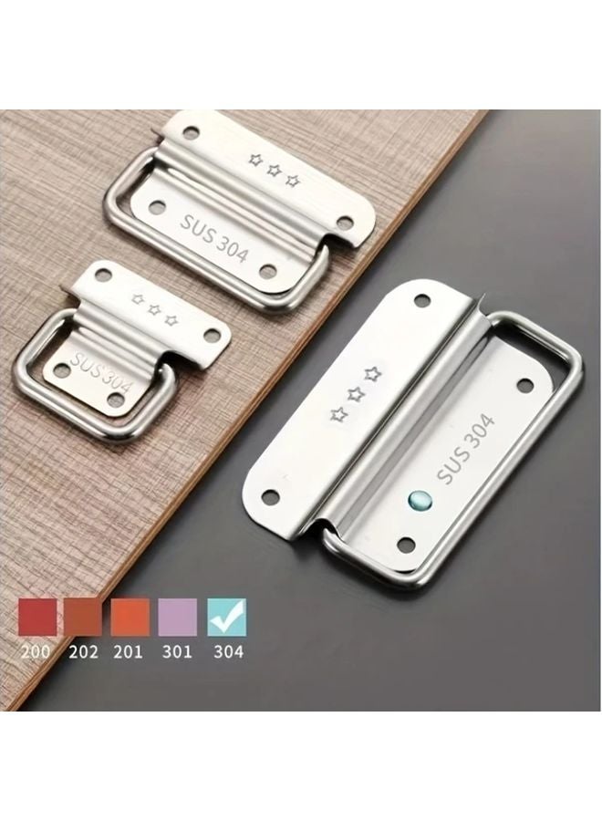 4 Piece Large SUS304 Stainless Steel Folding Pull Handle For Cabinet Drawer Box - Image 3