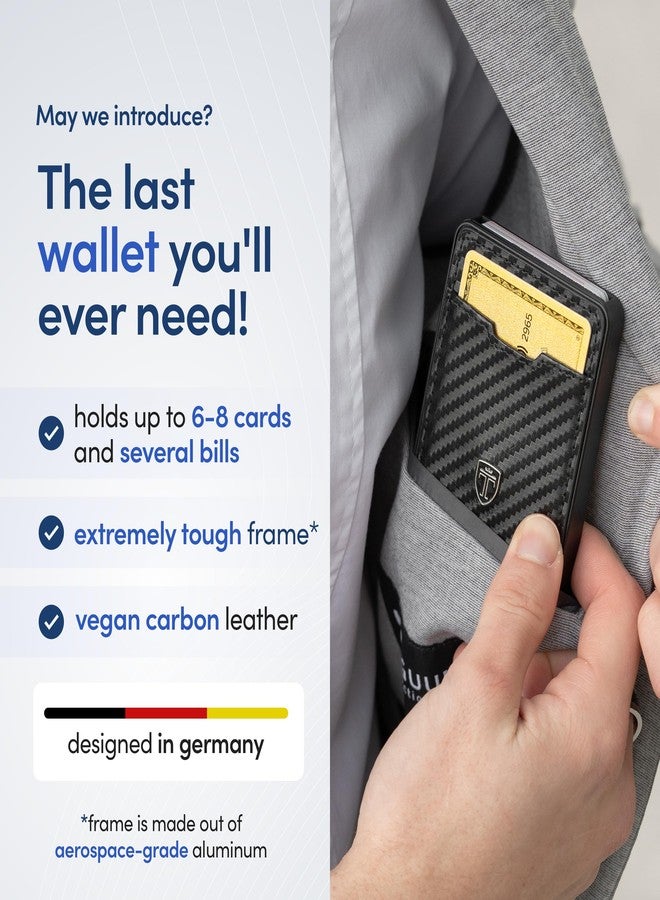 TRAVANDO Swype Slim Wallet for Men Metal RFID Blocking Mens Wallet Card Case (With AirTag* Pocket) - Image 2