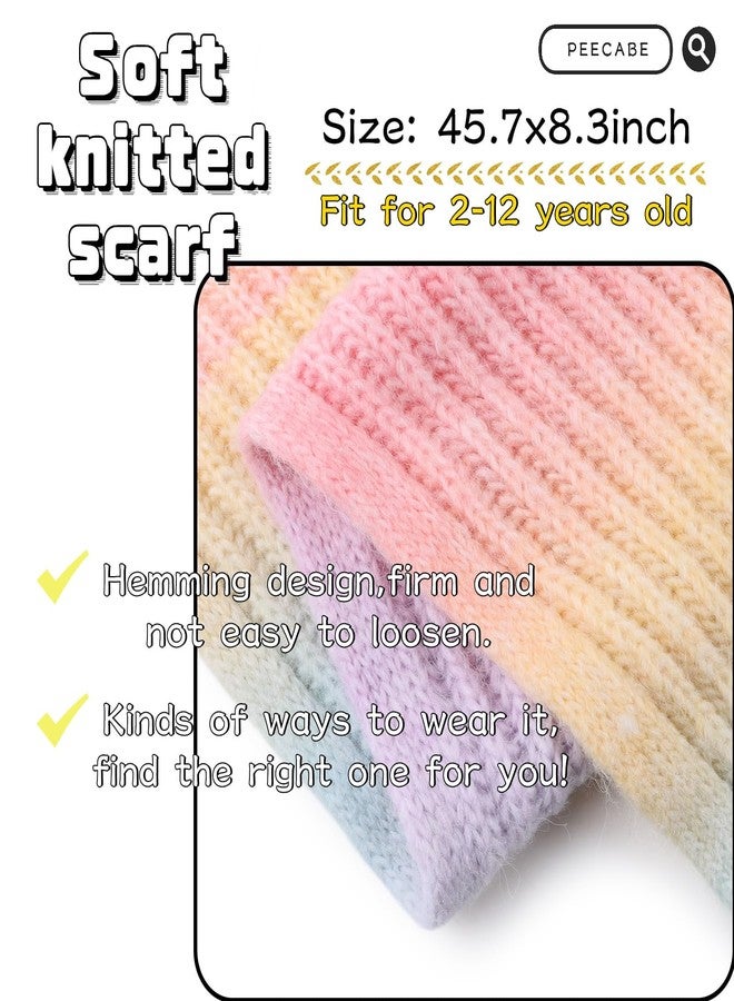 Peecabe Kids Scarf Soft Warm Knit Neck Warmer Winter Classic Scarf for Boys Girls (Colorful) - Image 3