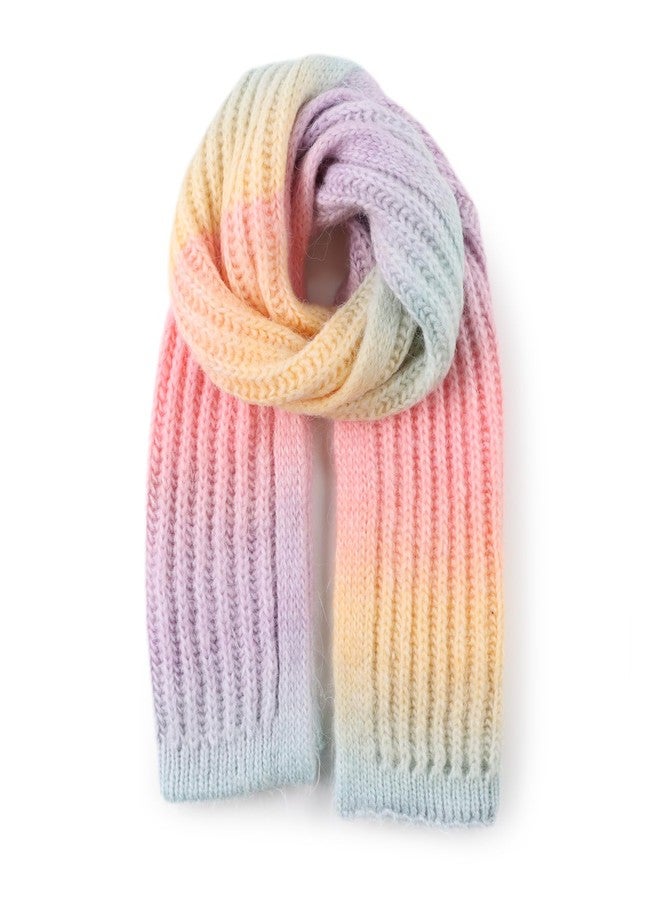 Peecabe Kids Scarf Soft Warm Knit Neck Warmer Winter Classic Scarf for Boys Girls (Colorful) - Image 1