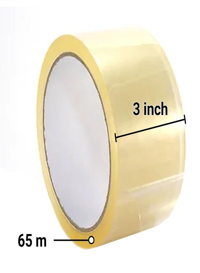TRENDIKRAFT 3 inch X 65 meter Pack of 1 Transparent BOPP Packing Clear Cello Tape with Durable Materials Self Adhesive Heavy Duty Tep Roll Ideal For Packaging Boxes - Image 4
