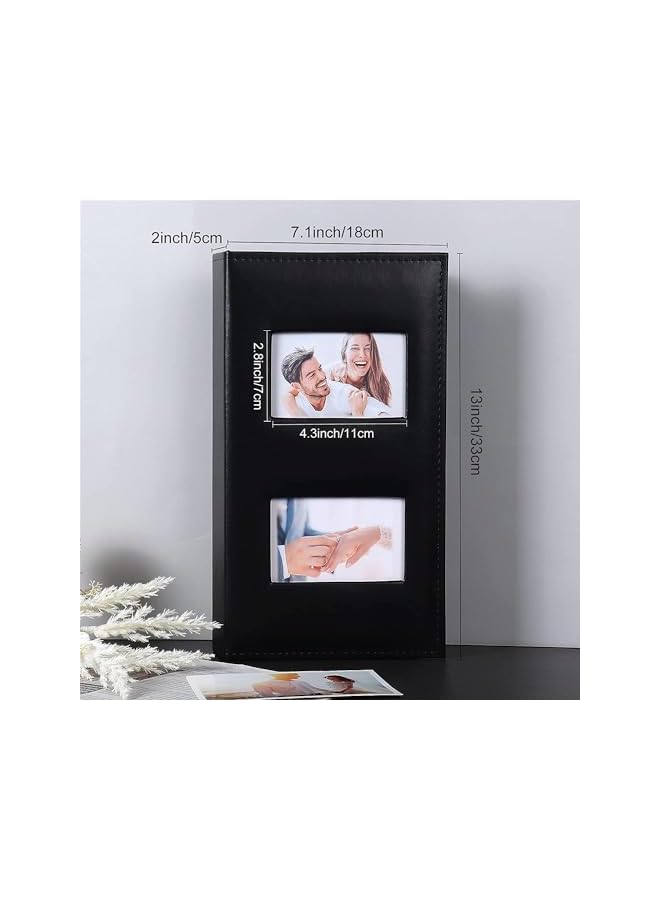 erorex Photo Albums, 4x6 Inch 300 Photos Black Premium Leather Cover Album, Archival Quality Picture Book for Baby, Family and Special Occasion Photo Collections - Image 4