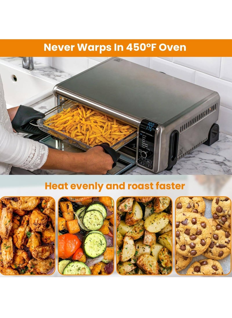 Excefore - Air Fryer Oven Basket, Original Replacement Baking Trays for NINJA DT201 DT251 Foodi Digital Air Fryer Oven, Mesh Basket, Ideal Accessories for Air Frying and Dehydrating - Image 1