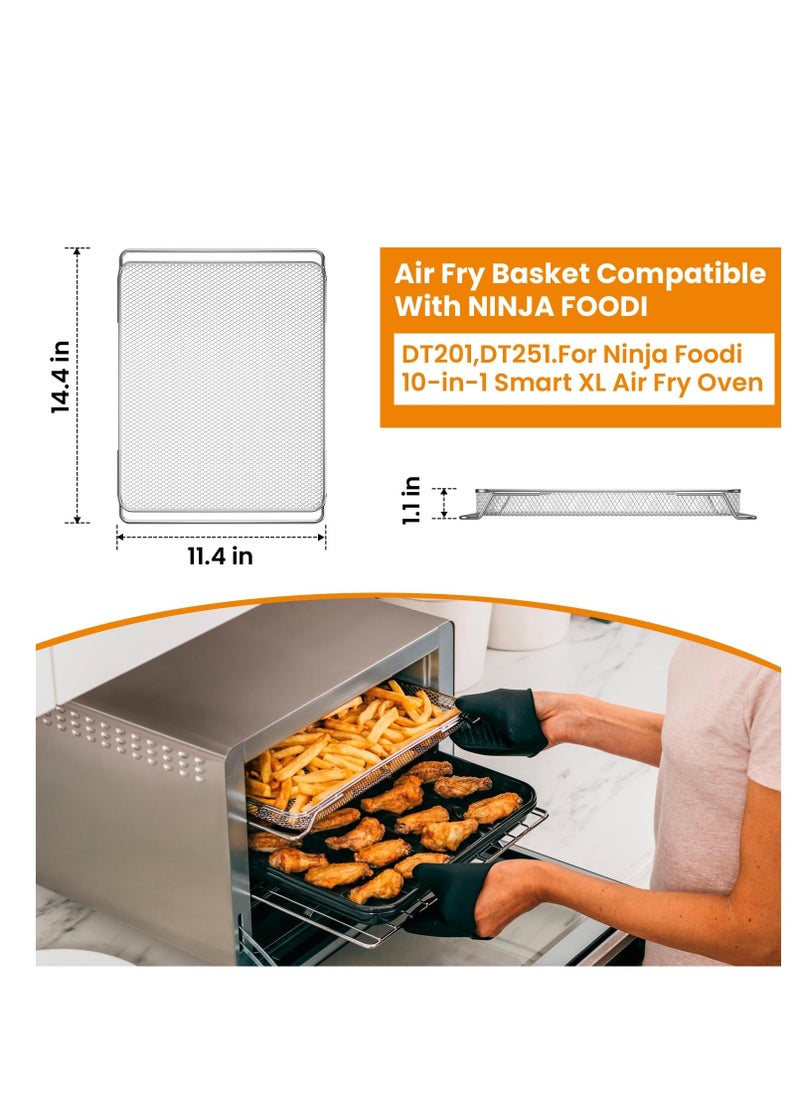 Excefore - Air Fryer Oven Basket, Original Replacement Baking Trays for NINJA DT201 DT251 Foodi Digital Air Fryer Oven, Mesh Basket, Ideal Accessories for Air Frying and Dehydrating - Image 1