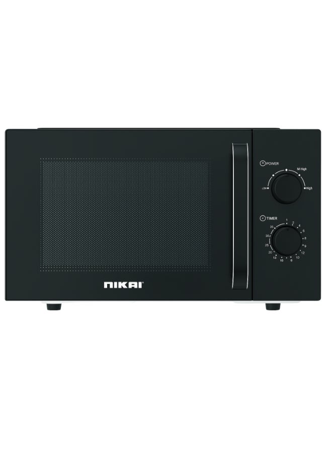 NIKAI 30 Liter Microwave Oven, 5 Power Levels including Defrost, 900 Watts, 35 Mins Cooking Timer, Pull Handle Door, Manual 30 L 900 W NMO3010MX Black - Image 1