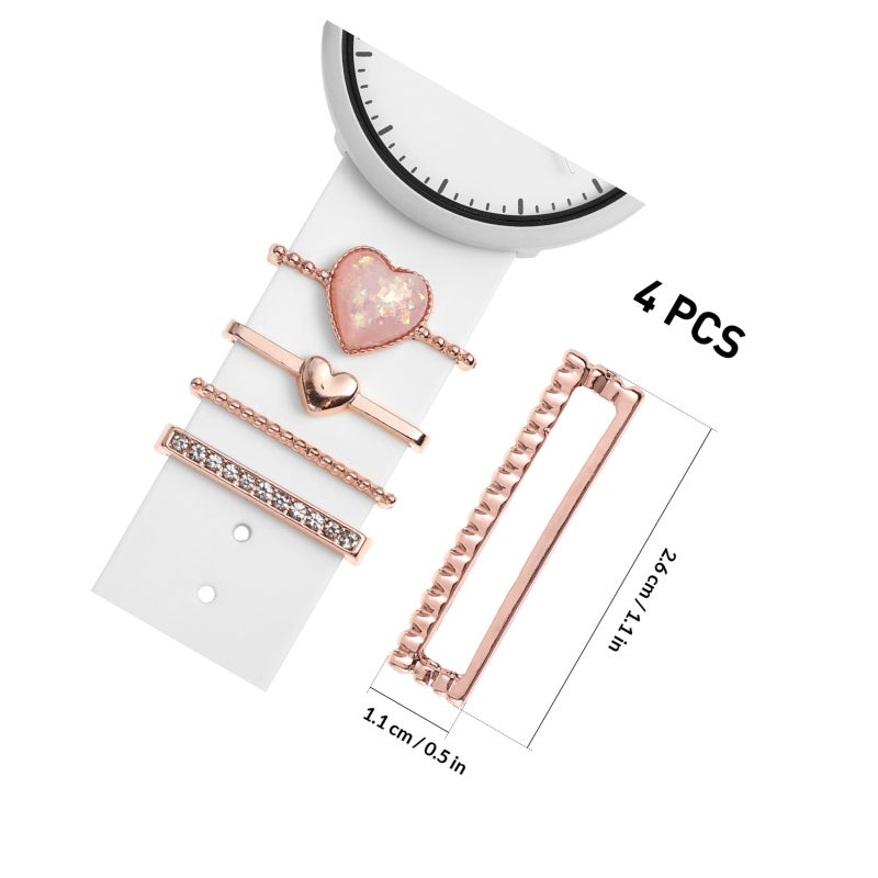 4 Pcs Watch Band Decorative Wristband Charms Watch Strap Accessories - Image 2