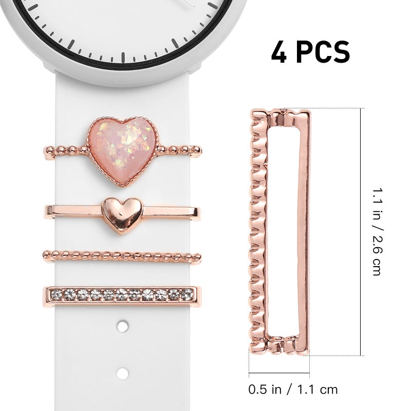 4 Pcs Watch Band Decorative Wristband Charms Watch Strap Accessories - Image 4
