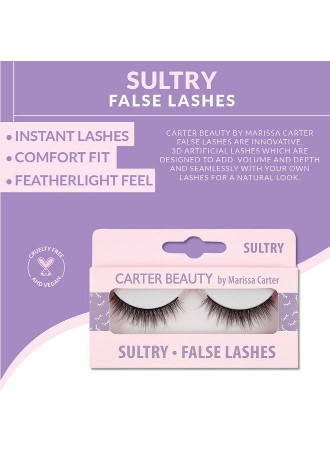 Carter Beauty On The Lash 3D Artificial Eyelashes Adds Volume And Depth Adds A Touch Of Elegance Feather Weight Creates A Sophisticated Look Blends Perfectly On Lashes Sultry 1 Pair  - Image 3