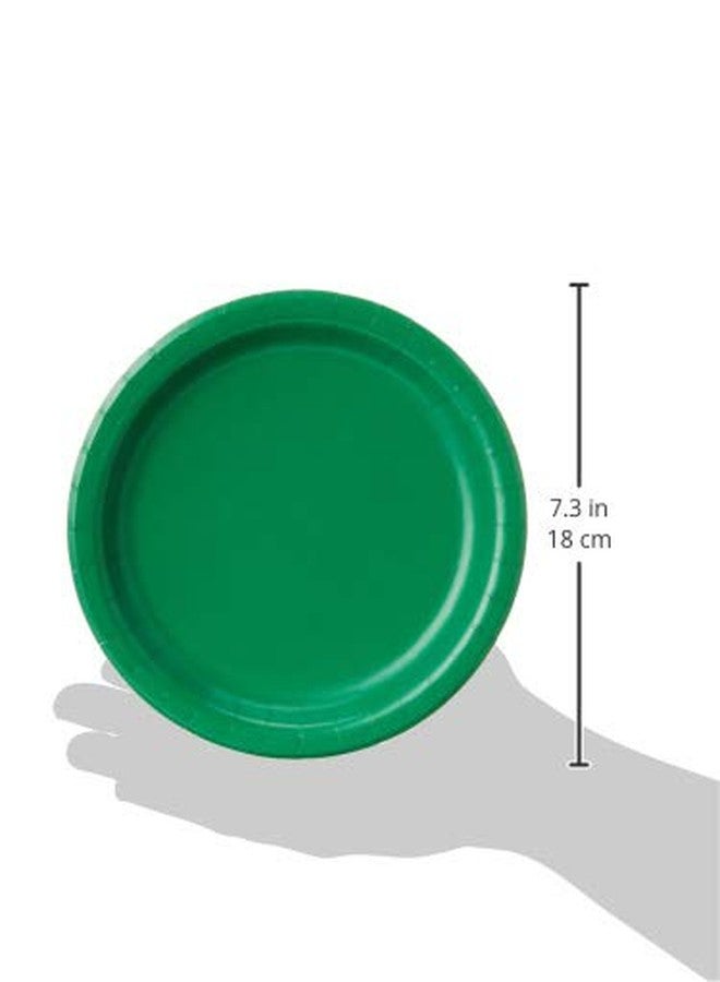 Creative Converting Touch of Color Paper Lunch Plates, 24-Count, Emerald Green - Image 5