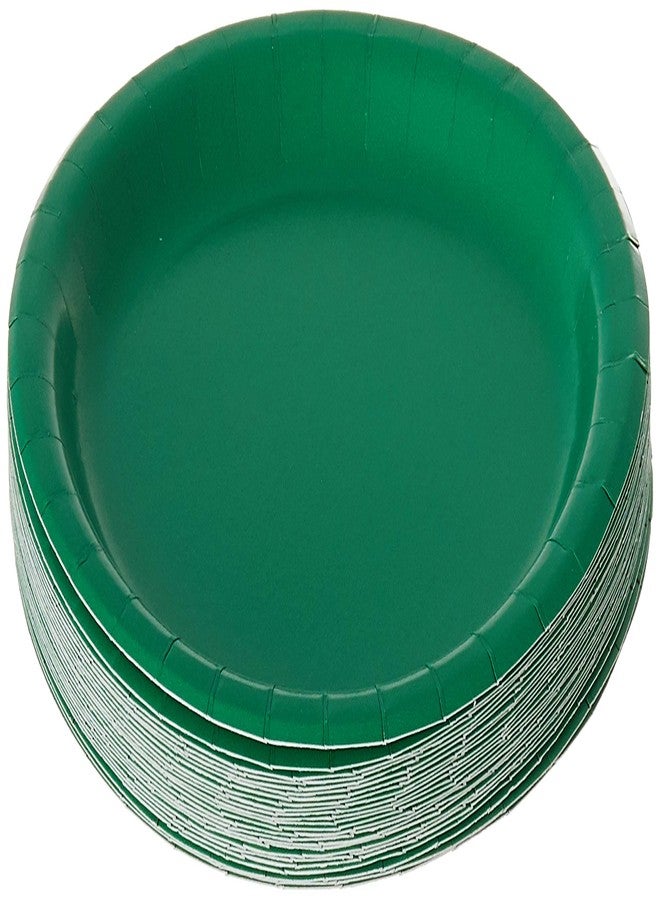Creative Converting Touch of Color Paper Lunch Plates, 24-Count, Emerald Green - Image 1