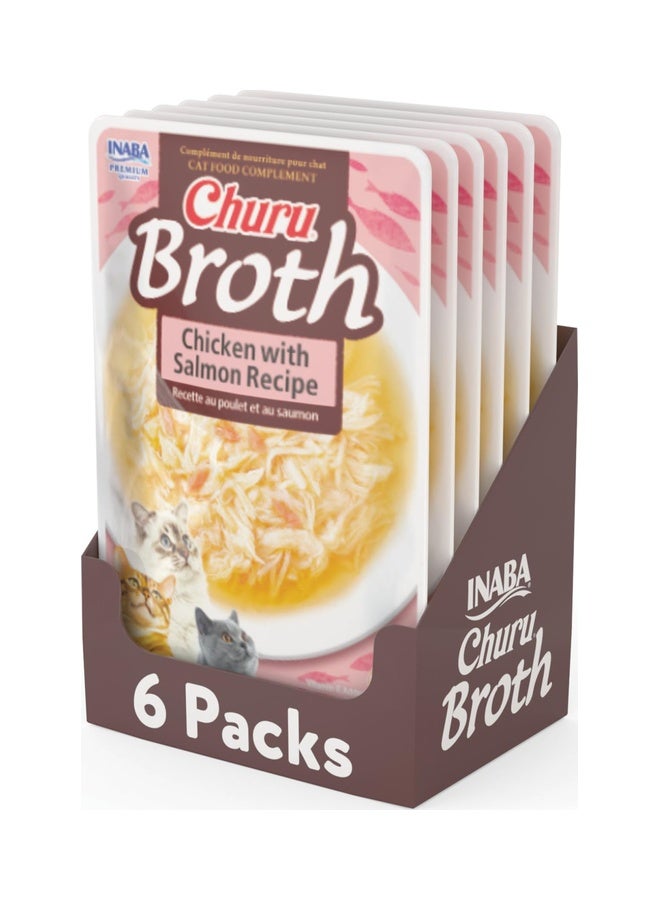 Churu Broth Chicken And Salmon Recipe - 40G (Pack Of 6)