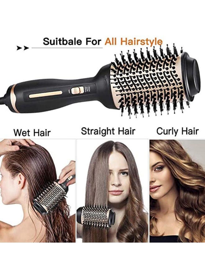 NIBEMINENT Hair Volumizer Hot Air Brush Black/Gold - Image 5