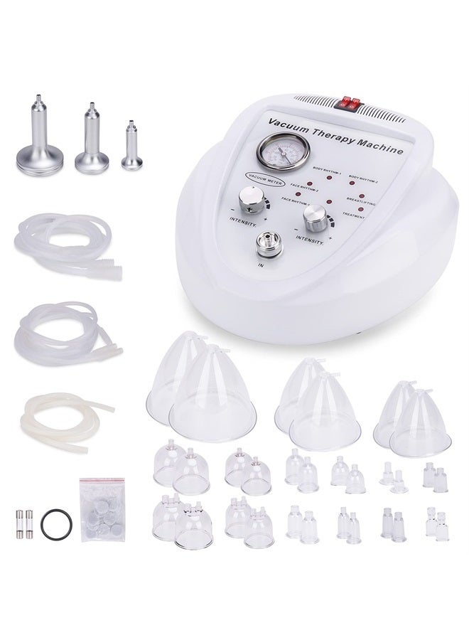 Meifuly Vacuum Cupping Therapy Sets with 30 Cups and 3 Pumps, Adjustable Suction and 6 Modes Vacuum Therapy Machines 
